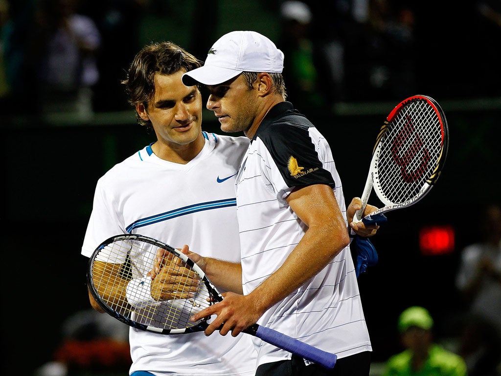 Roddick was the surprise victor against Federer in Miami