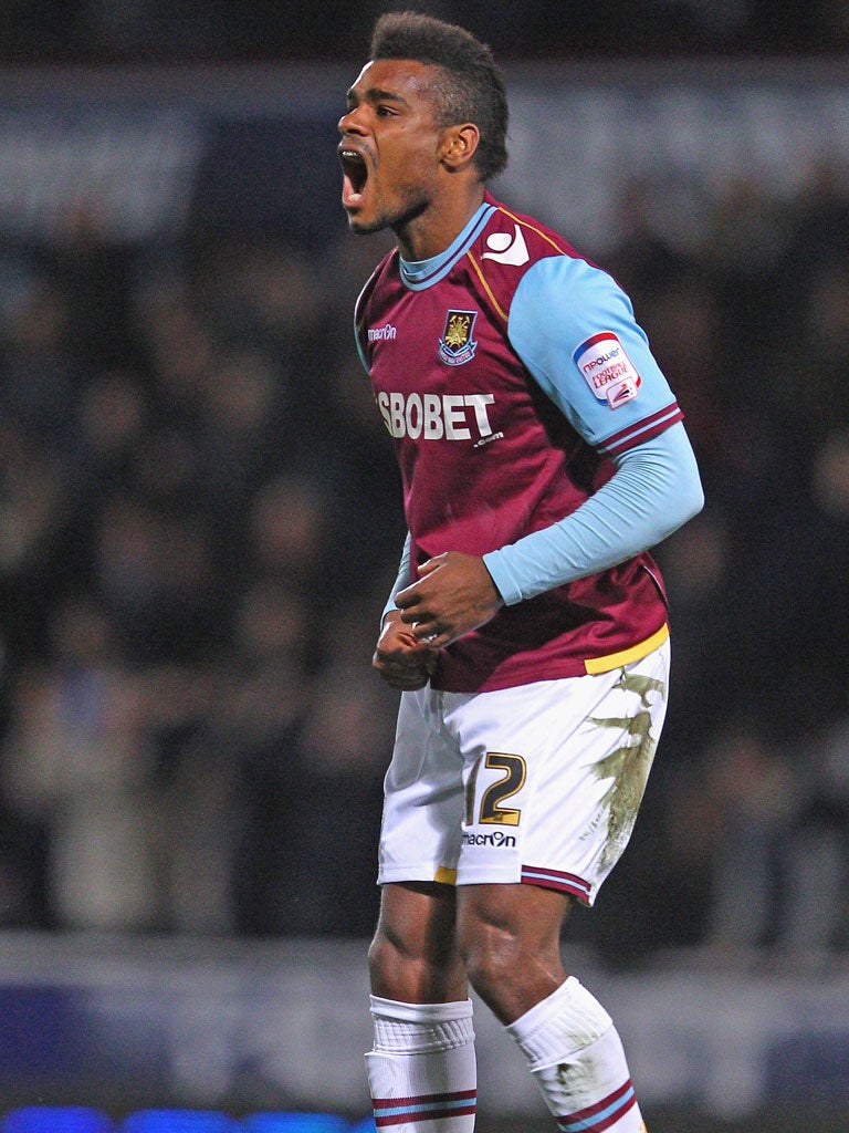 Ricardo Vaz Te gave West Ham a 51st-minute lead with a far-post header