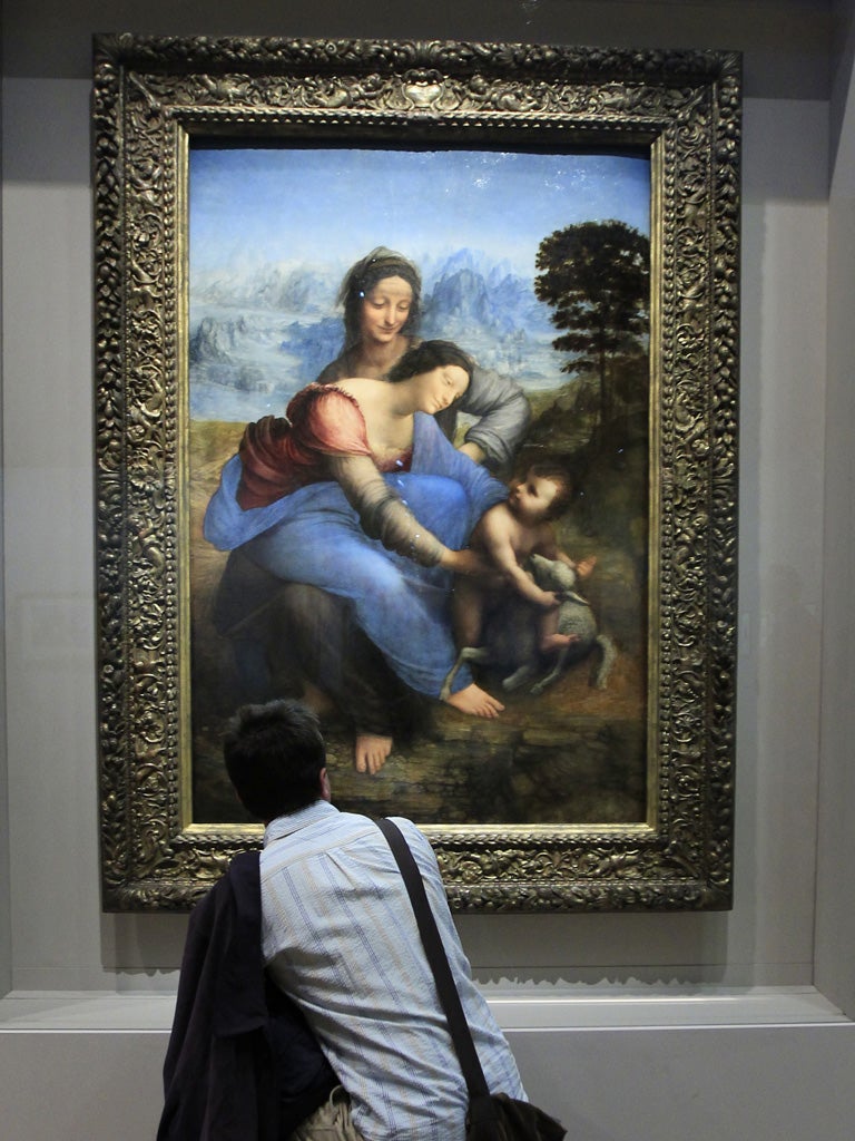 The Virgin and Child with Saint Anne after its restoration