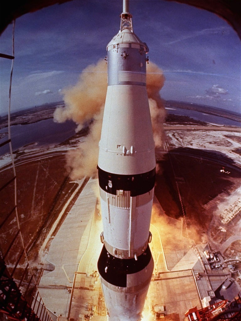 Saturn V transported Neil Armstrong to the moon