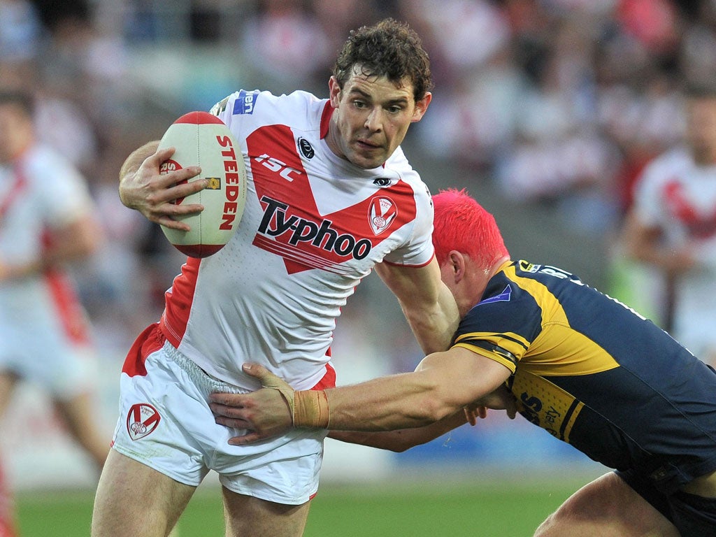 Paul Wellens: The full-back scored two early tries to put St Helens in
charge last night