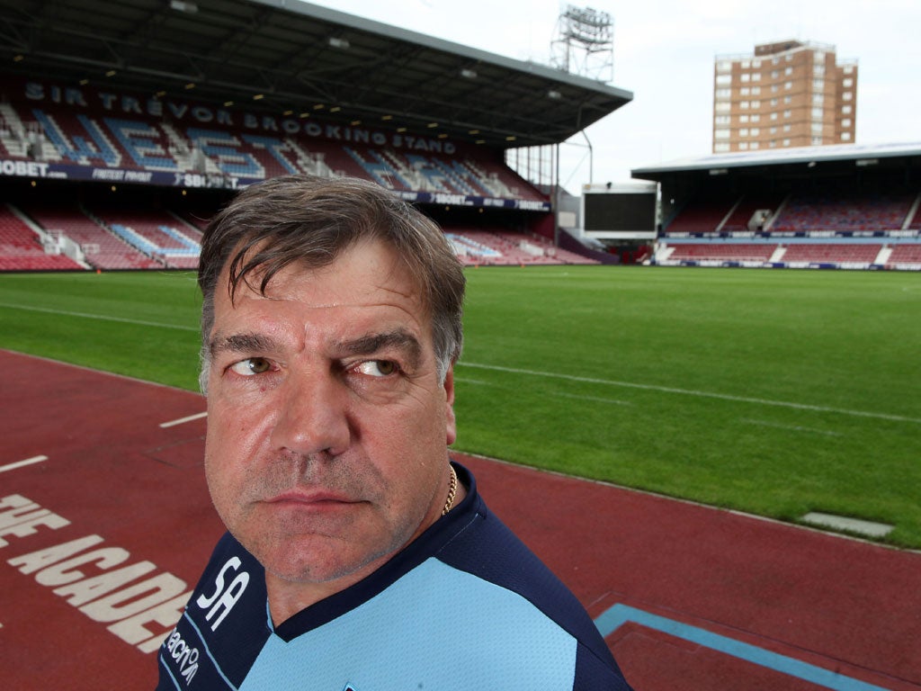 Stand and deliver: Sam Allardyce may be tough as old boots but he clearly felt he had to stick up for himself