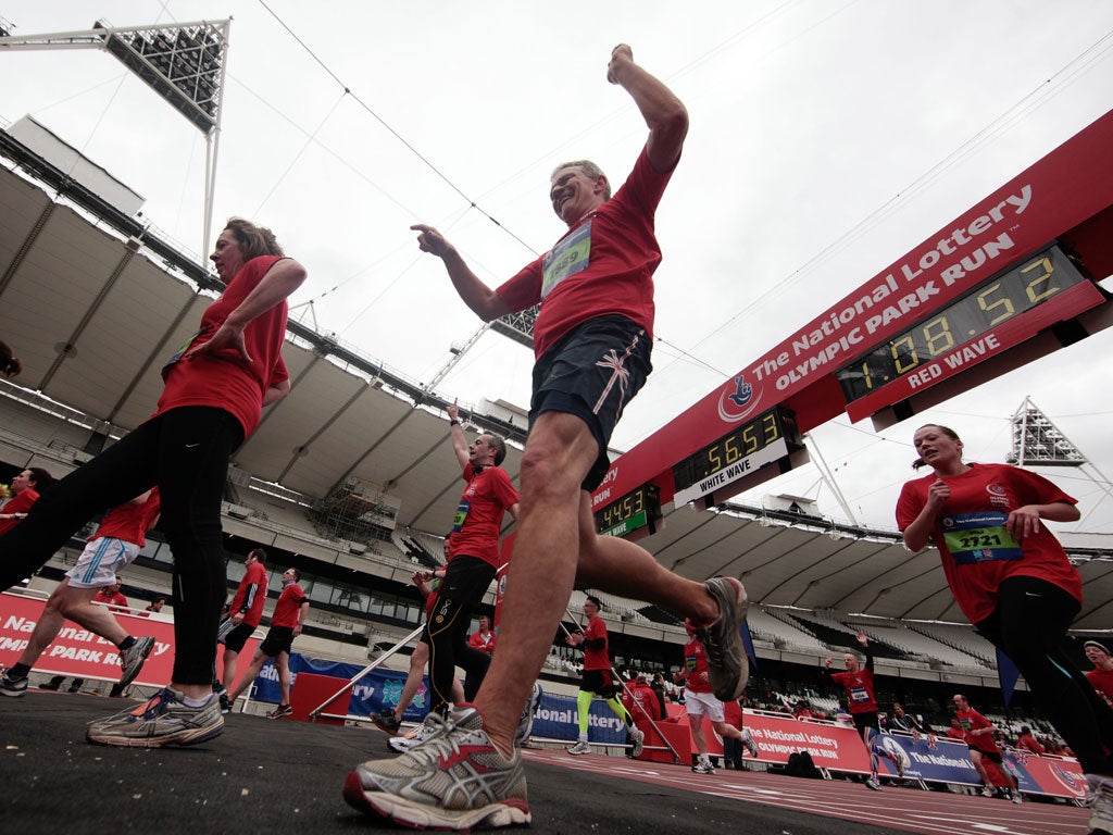 Five thousand people were chosen at random to take part in the National Lottery Olympic Park Run