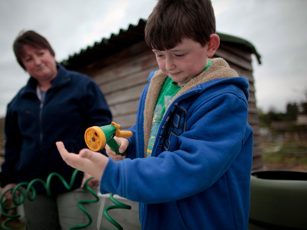 Gardeners at the Addison Garden allotments