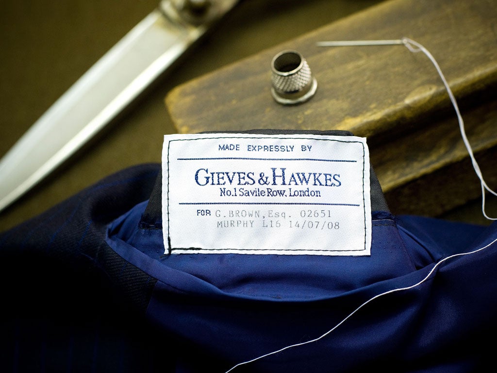 A Gieves & Hawkes suit label