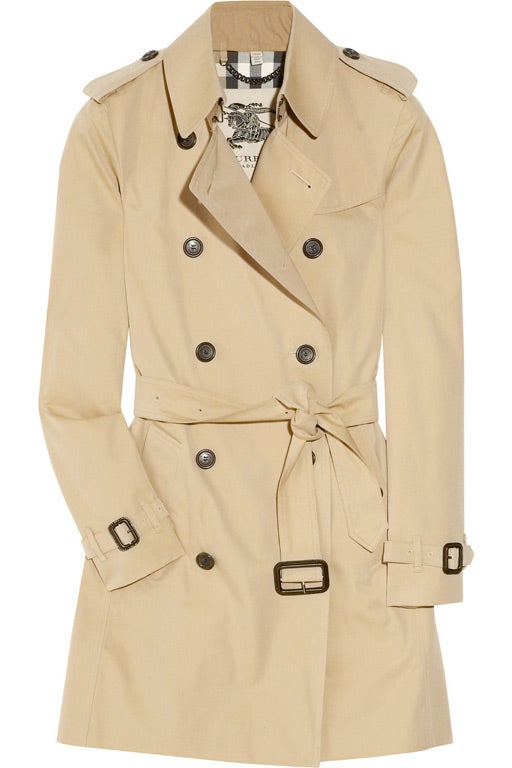 The Trench: A versatile classic for wet weather, warmer winters, cold springs and everything else in between. Burberry's version has become the benchmark, with its 156-year heritage and sturdy gabardine, cut to flatter any shape. £850, Burberry London, burberry.com