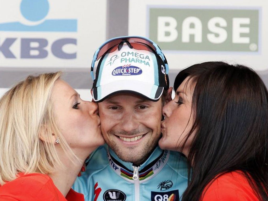 Tom Boonen enjoys his victory