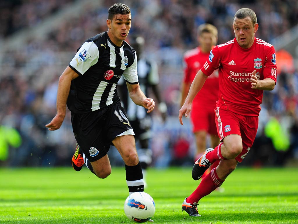 Hatem Ben Arfa in action against Liverpool