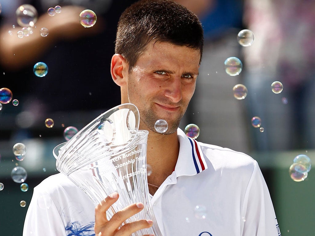 ‘I’ll have more confidence coming into Monte Carlo. I’m
playing as well as a year ago’ Mpvak Djokovic. World No 1