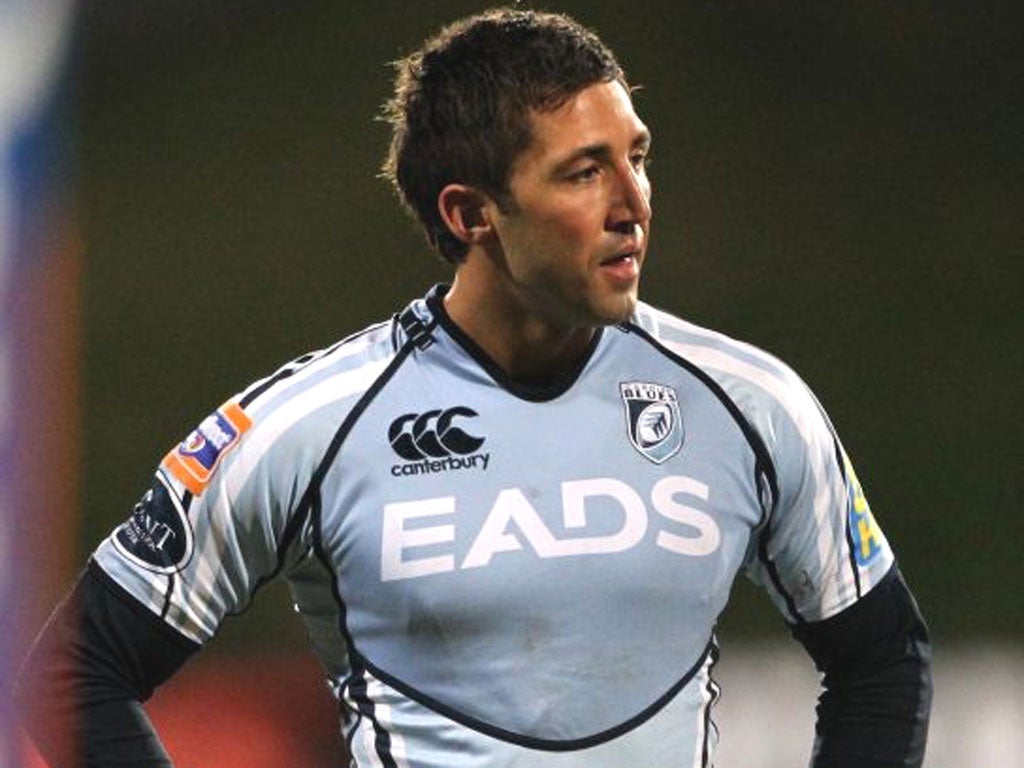 Gavin Henson was sacked by Cardiff Blues yesterday after his antics on a flight back from Glasgow