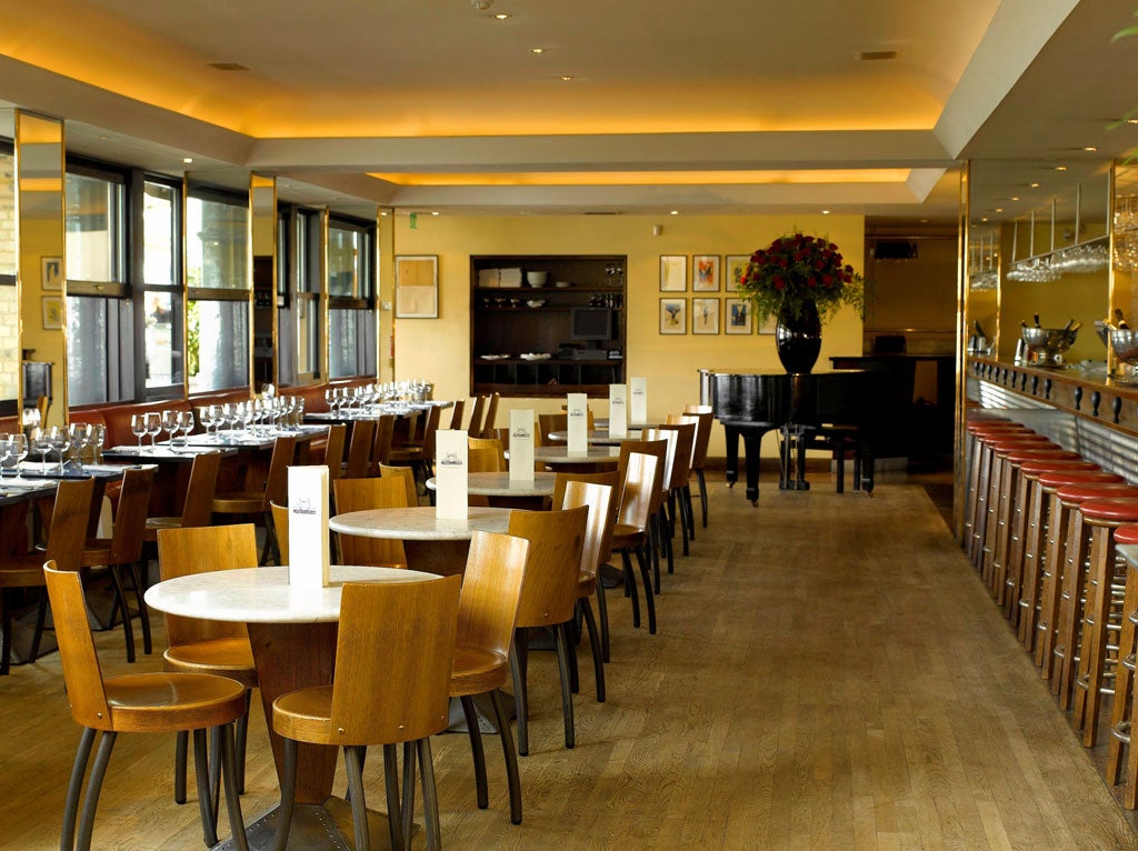 Friendly: The restaurant's bar-and-grill area