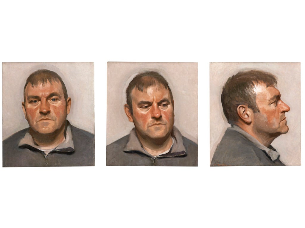 Jamie Routley's oil paintings of newspaper seller Tony Lewis