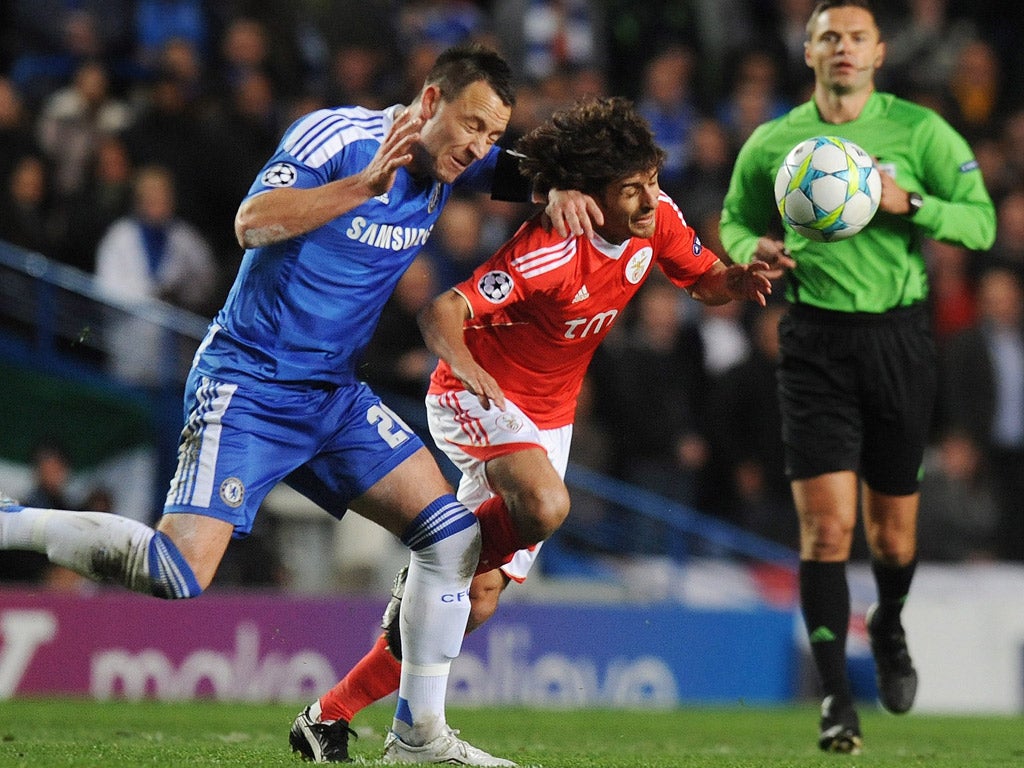 John Terry battled through the pain barrier against Benfica