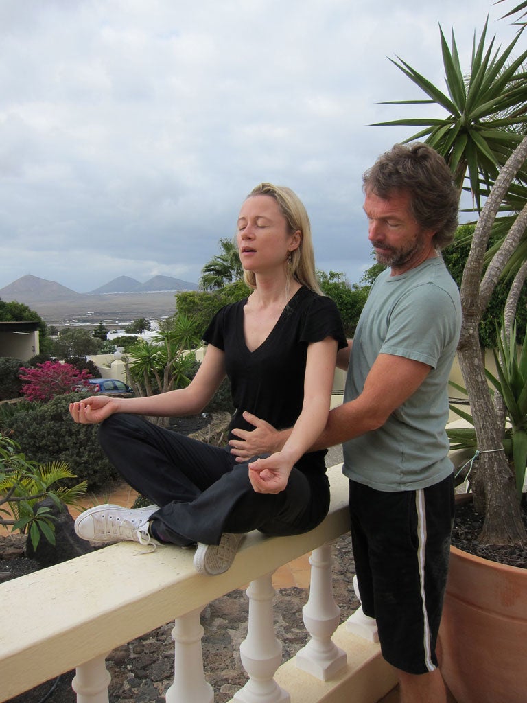 And relax: Rebecca Newman and Alan Dolan at his retreat Nazaret in Lanzarote