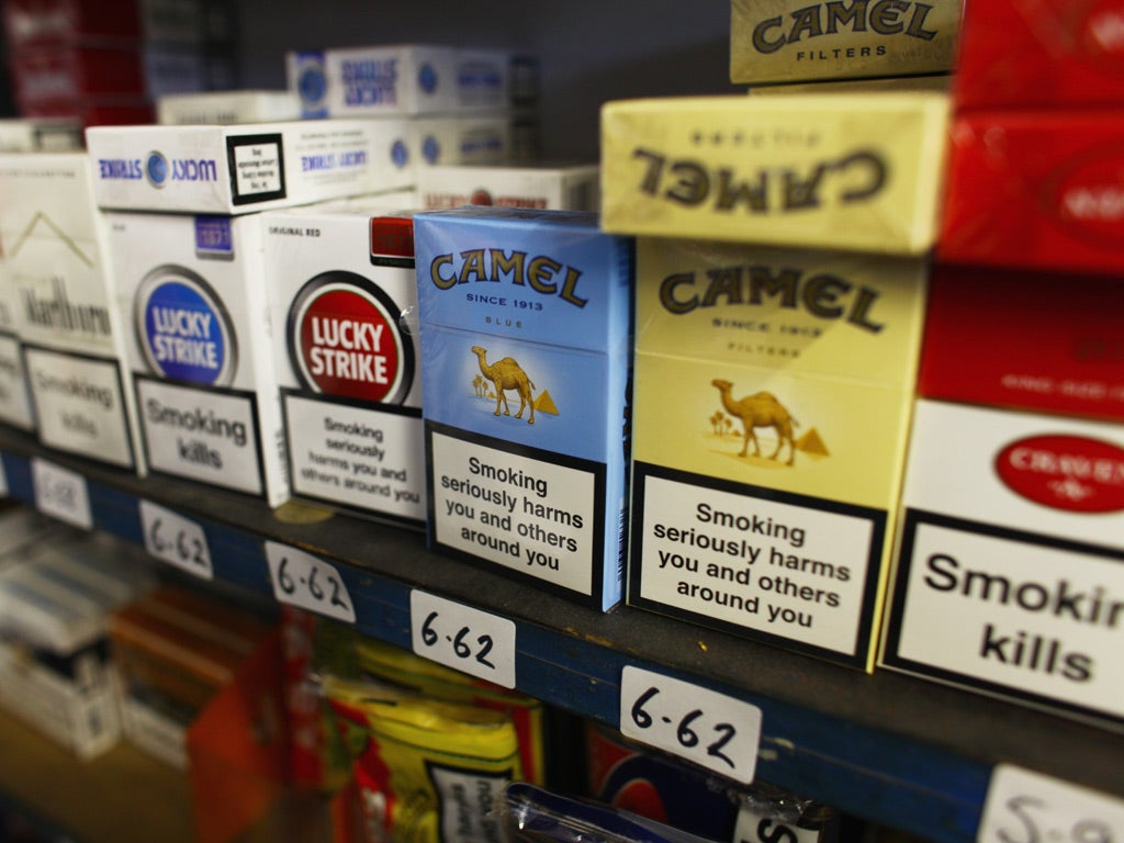 The new law will prevent large shops and supermarkets displaying tobacco products to the public.