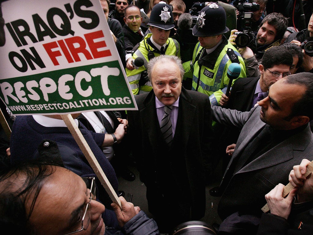 George Galloway is known for his anti-war and pro-Palestinian views