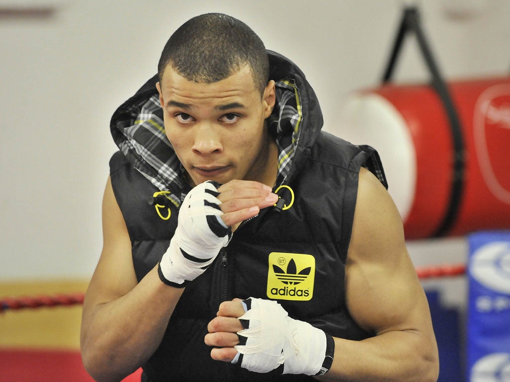 The son also rises: Chris Eubank Jnr trains in the same Brighton gym as his father