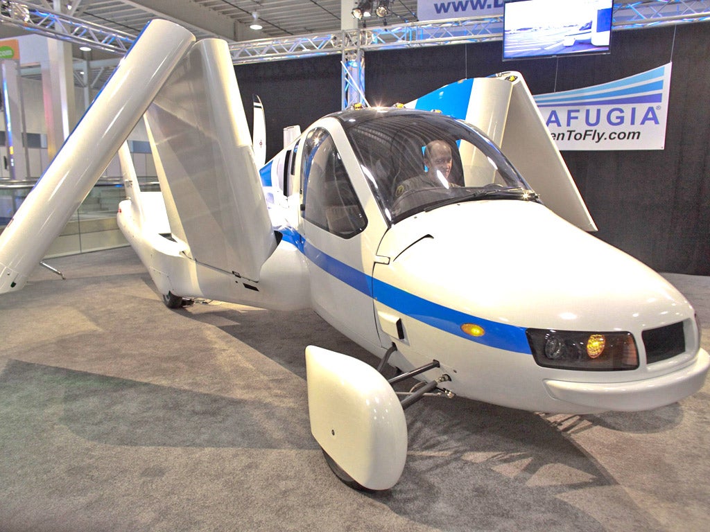 License to fly: The Terrafugia Transition is the world’s first car simultaneously able to perform as an aircraft or a street-legal vehicle. In test flights, the vehicle flew at 1,400 feet for eight minutes.
