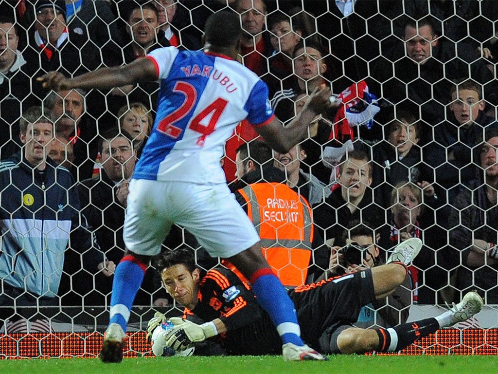 Brad Jones saves Yakubu's penalty on Monday