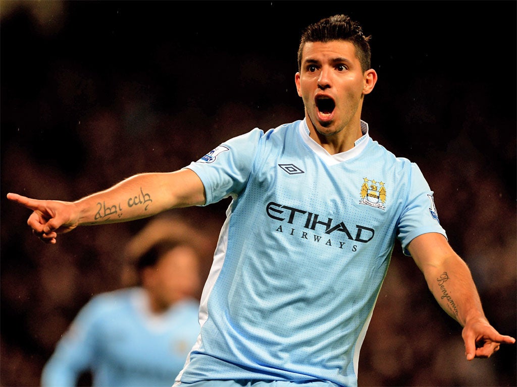 Aguero gave Manchester City an early lead