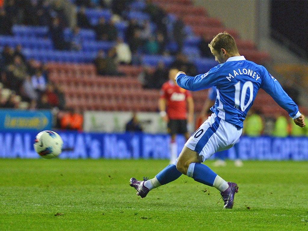 Shaun Maloney nets for Wigan