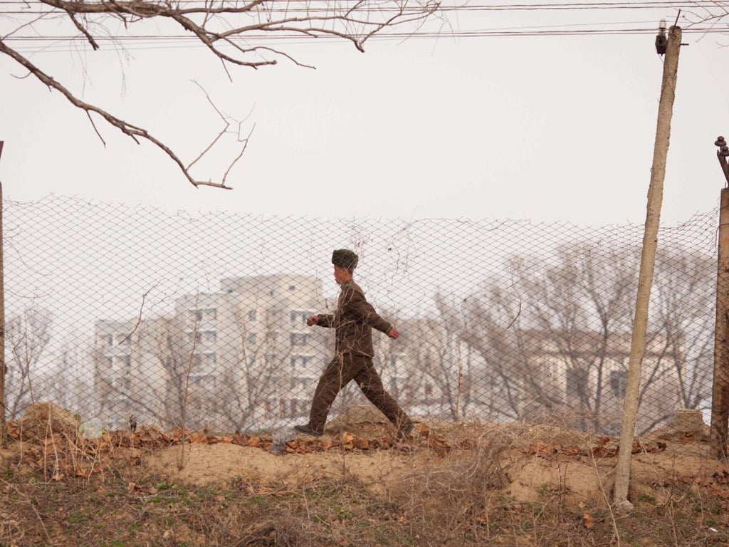 A soldier in Pyongyang