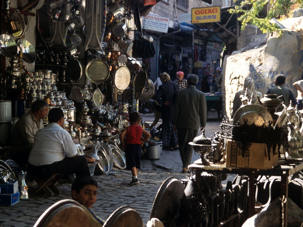 A market in the holy city of Sanliurfa