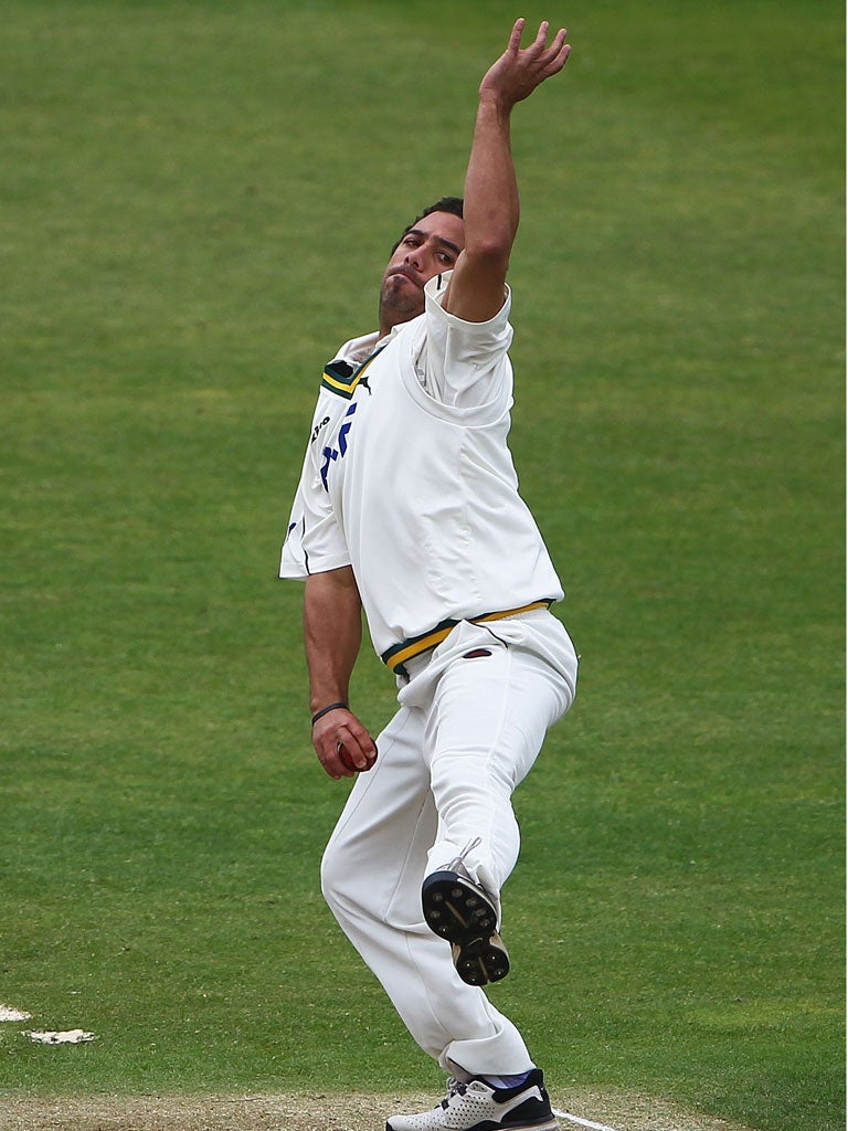 Fiery Adams: The New Zealander kept himself warm with 3 for 19