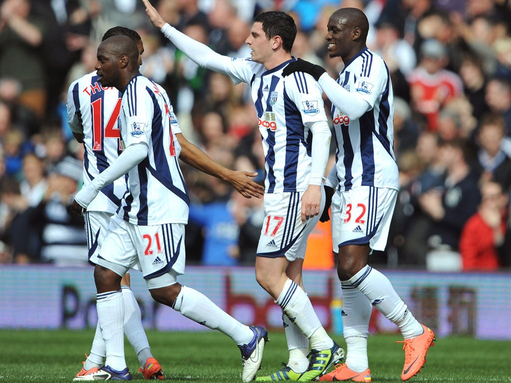 Graham Dorrans scores Albion’s winner against QPR