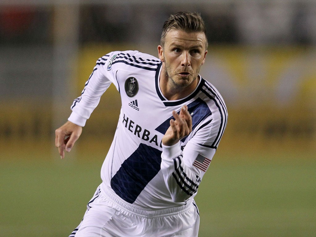 David Beckham in action for LA Galaxy