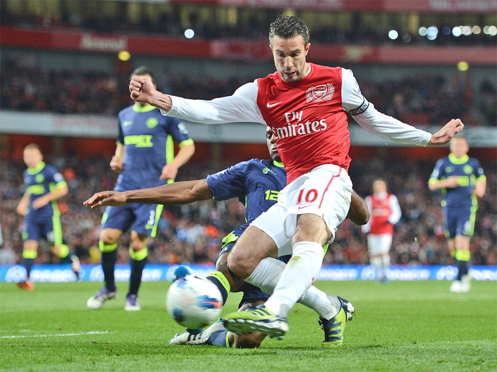 Robin van Persie has scored 27 league goals for Arsenal this season