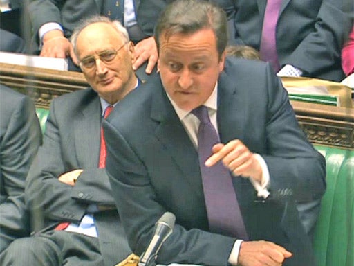 David Cameron acting like a pushy 12-year-old during PMQs