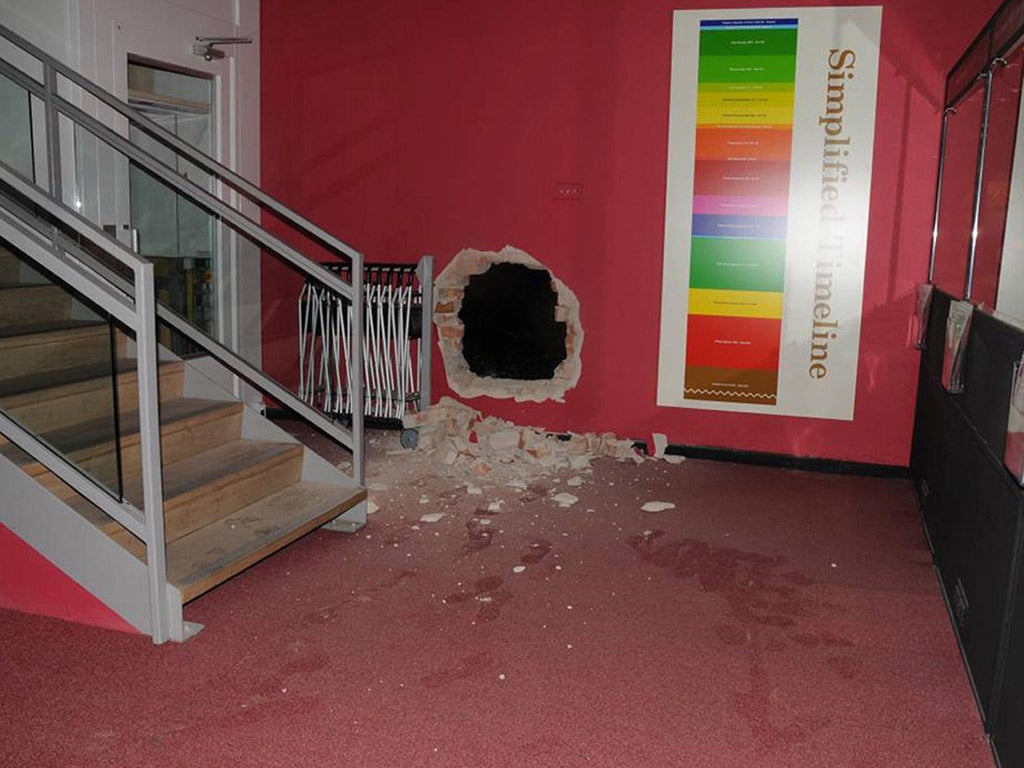 On 5 April, thieves broke into Durham University through a hole in the wall, and took a jade bowl and a porcelain sculpture worth £2m. Four men and one woman have been arrested