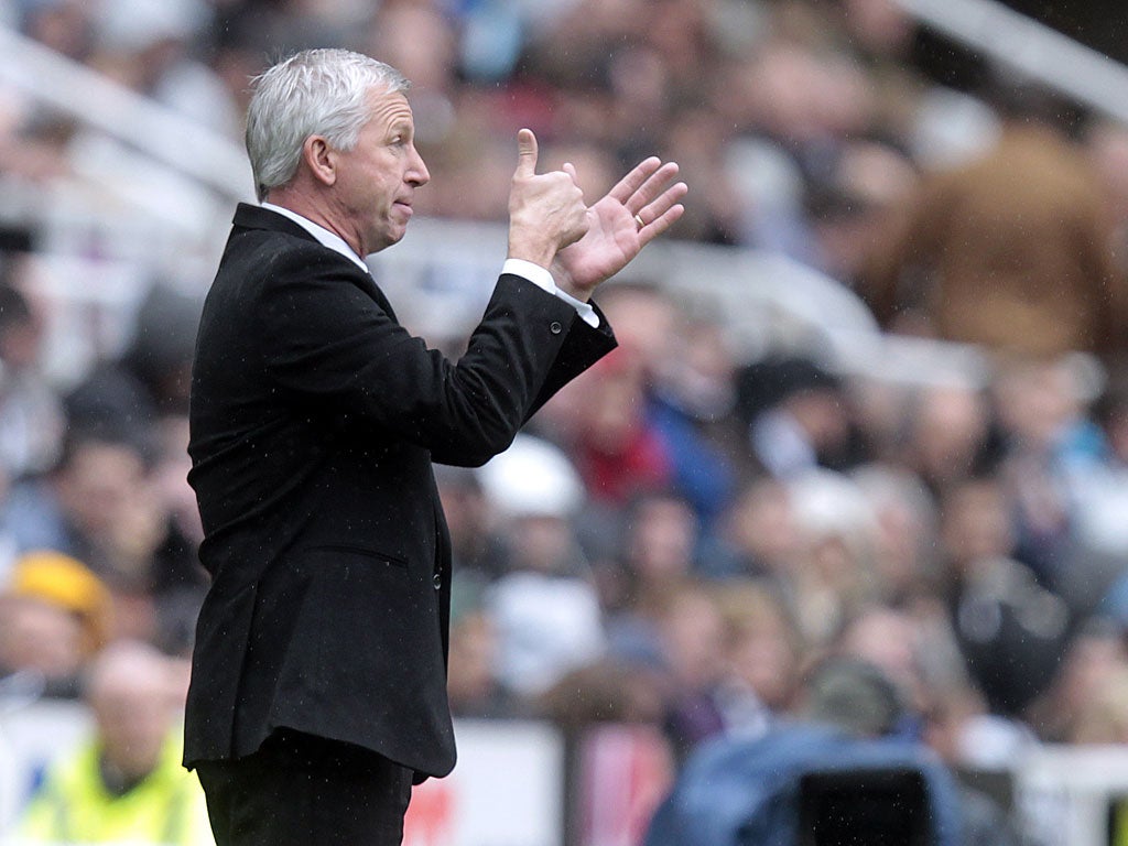 Newcastle manager Alan Pardew