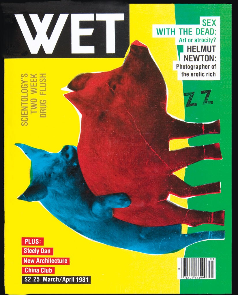 WET cover March/April 1981. Design by Bob Zoell. Art direction by Leonard Koren