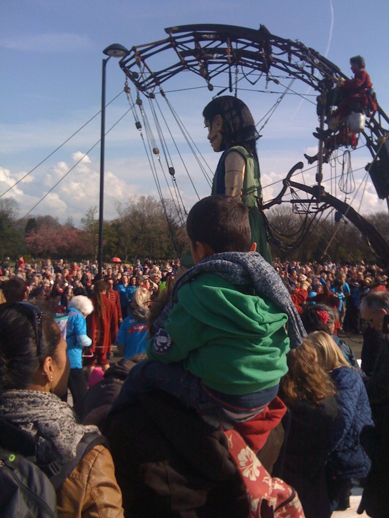 More than 250,000 people lined the streets to watch the beginning of the journey