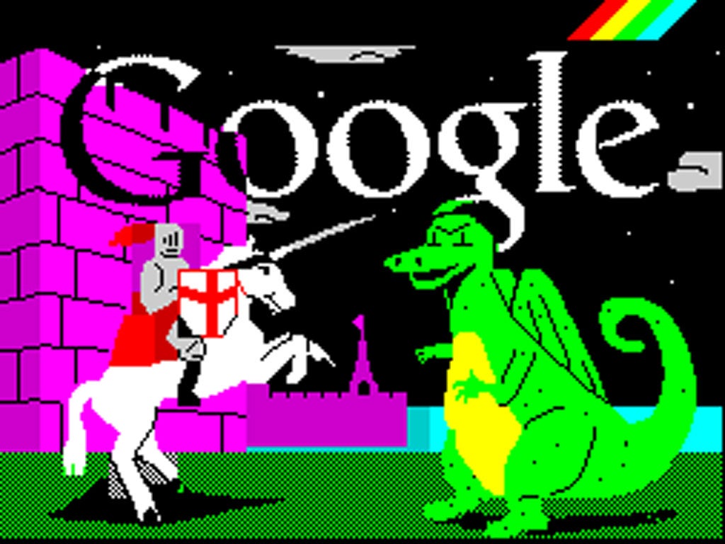 On 24 April Google marked St George’s Day and the 30th anniversary of the release of the ZX Spectrum home computer by adorning its home page with an 8-bit style graphic of St George slaying a dragon.