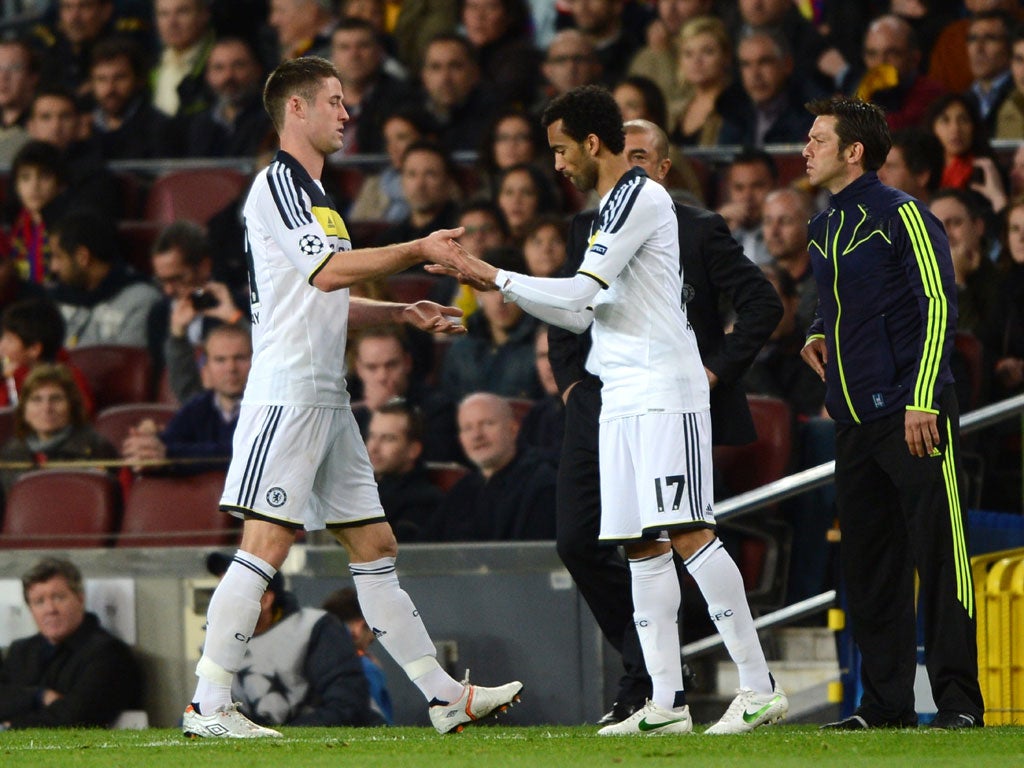 Gary Cahill Won't have fond memories of first game at Nou Camp. It lasted just 11 minutes after he picked up a hamstring injury. 5