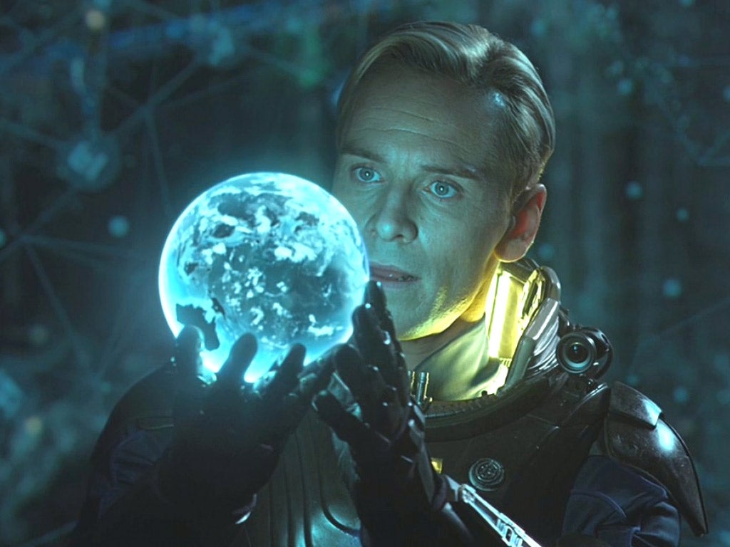 Buzz worthy: Michael Fassbender in a 'Prometheus' short