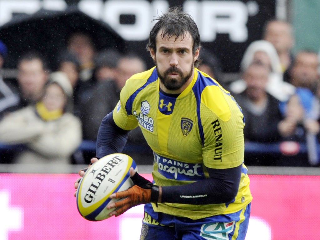 Brock James: Clermont's No 10 was in glorious form with the
boot against Saracens