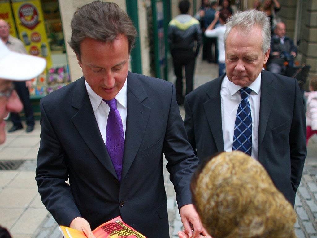 Tory MP Eric Ollerenshaw (right) said northern voters saw party leaders as posh and not 'one of us'