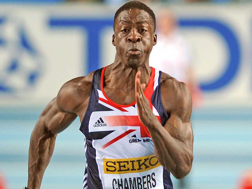 Britain's Dwain Chambers cleared to run in the London Olympics