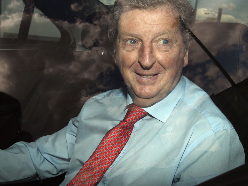 Roy Hodgson arrives at Wembley for talks