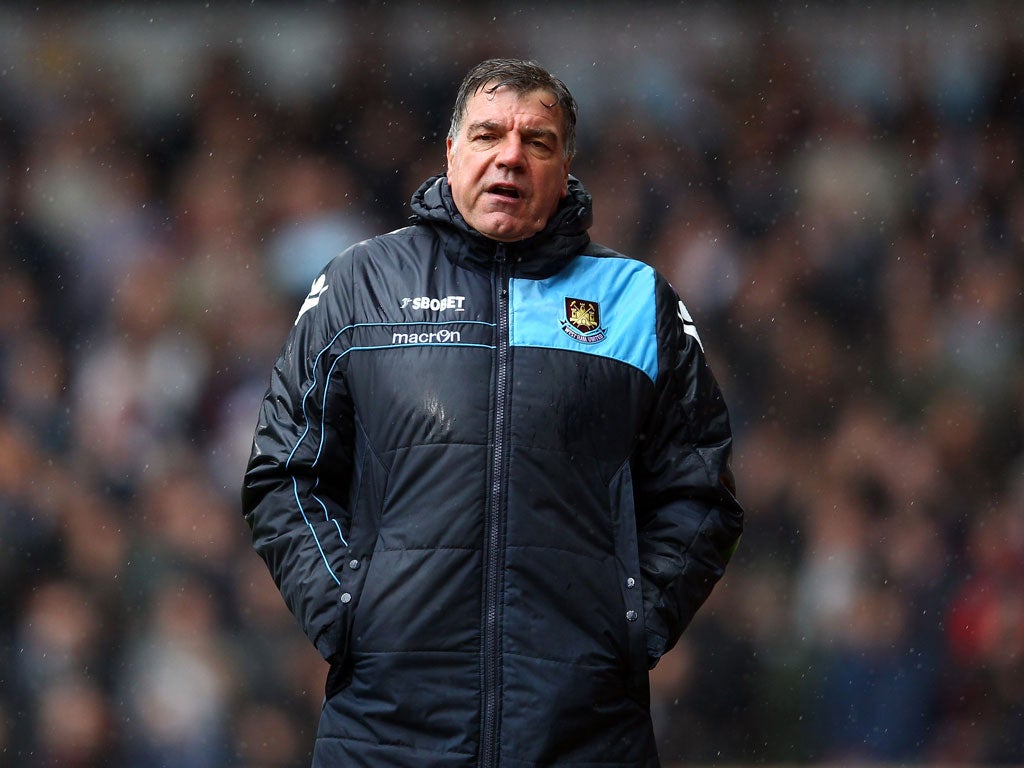 West Ham manager Sam Allardyce