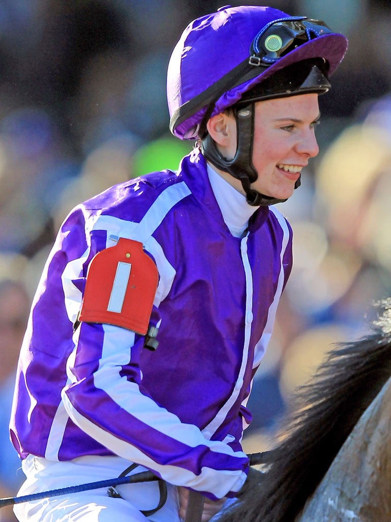 JOSEPH O’BRIEN: Rides his father Aidan’s hot
favourite for the Newmarket Classic, Camelot