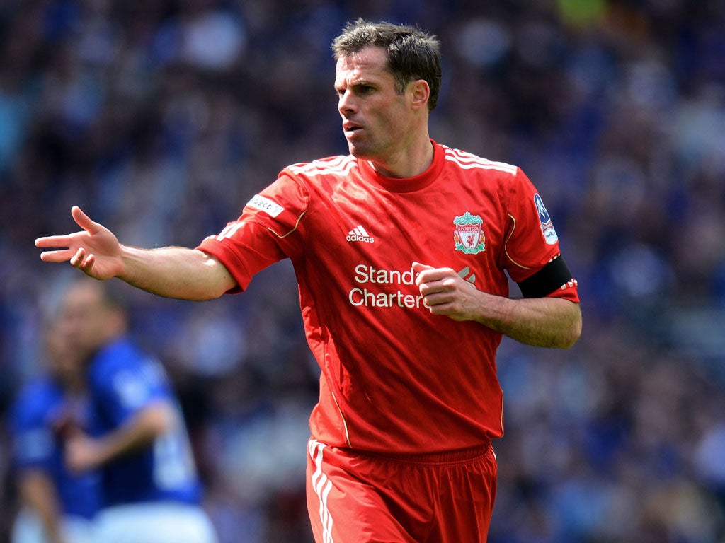 Liverpool defender Jamie Carragher