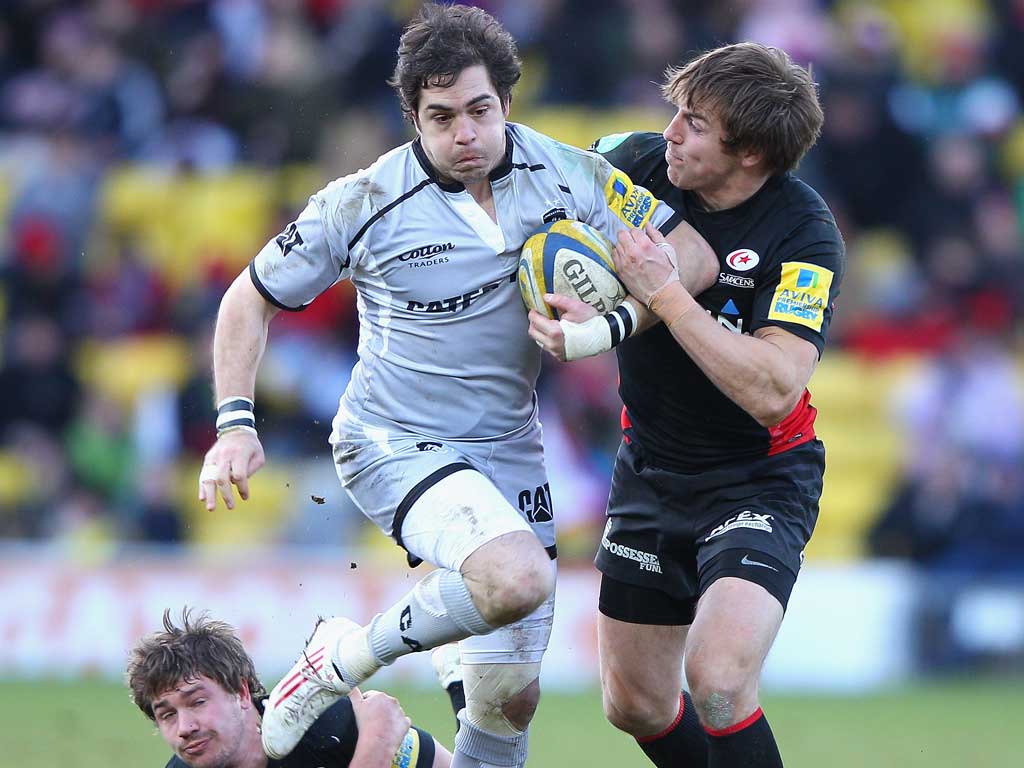 Puma power: Horacio Agulla is the best winger I've played against in a long time but he's not particularly fast, or massive, and he doesn't score many tries