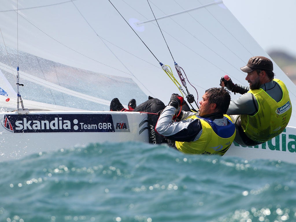 Current Olympic gold medallists Andrew Simpson (left) and Iain Percy took silver at the Star Class world championship in Hyères, France