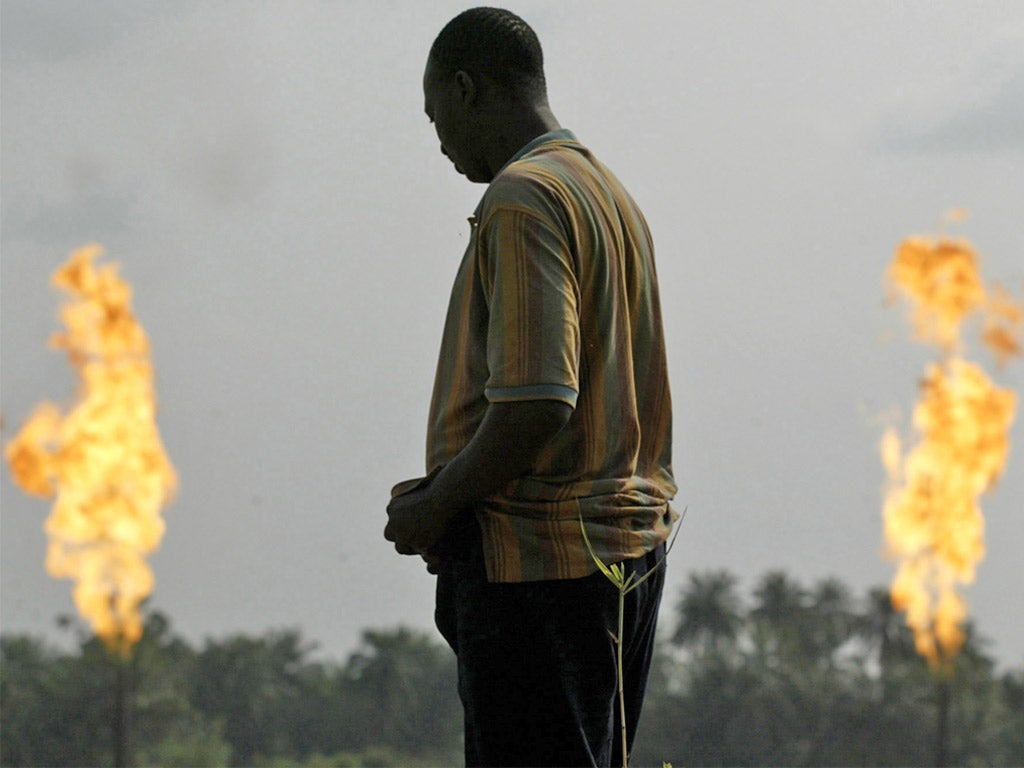 Gas flares blasts out heat and pollution in the Delta, where livelihoods and the environment are often damaged by the industry