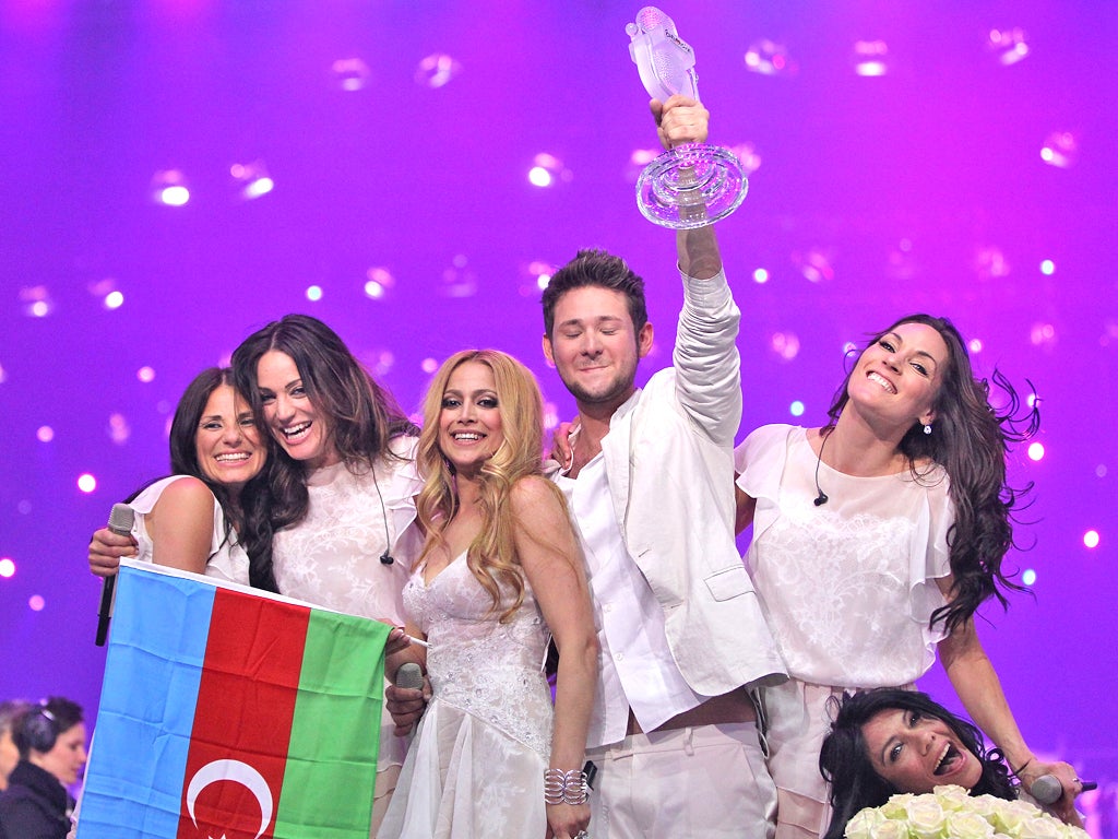 Azerbaijan's Ell and Nikki, who won Eurovision last year
